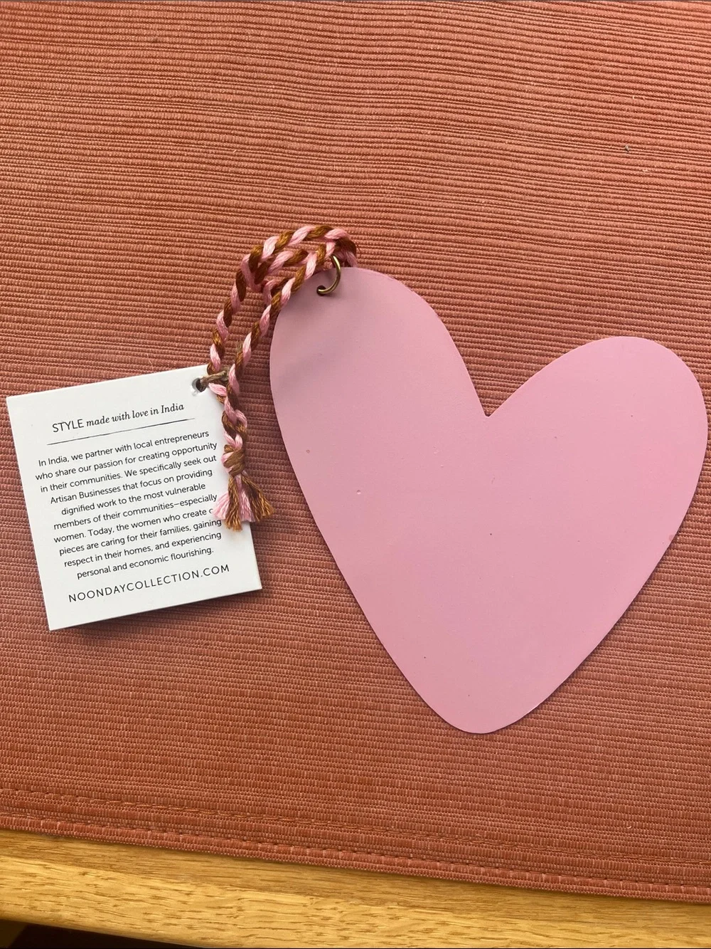 Noonday Collection Heart Ornaments in Burgundy, Pink, Magenta